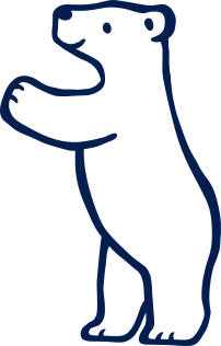a graphic of a polar bear