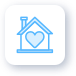 icon of a house with a heart in it